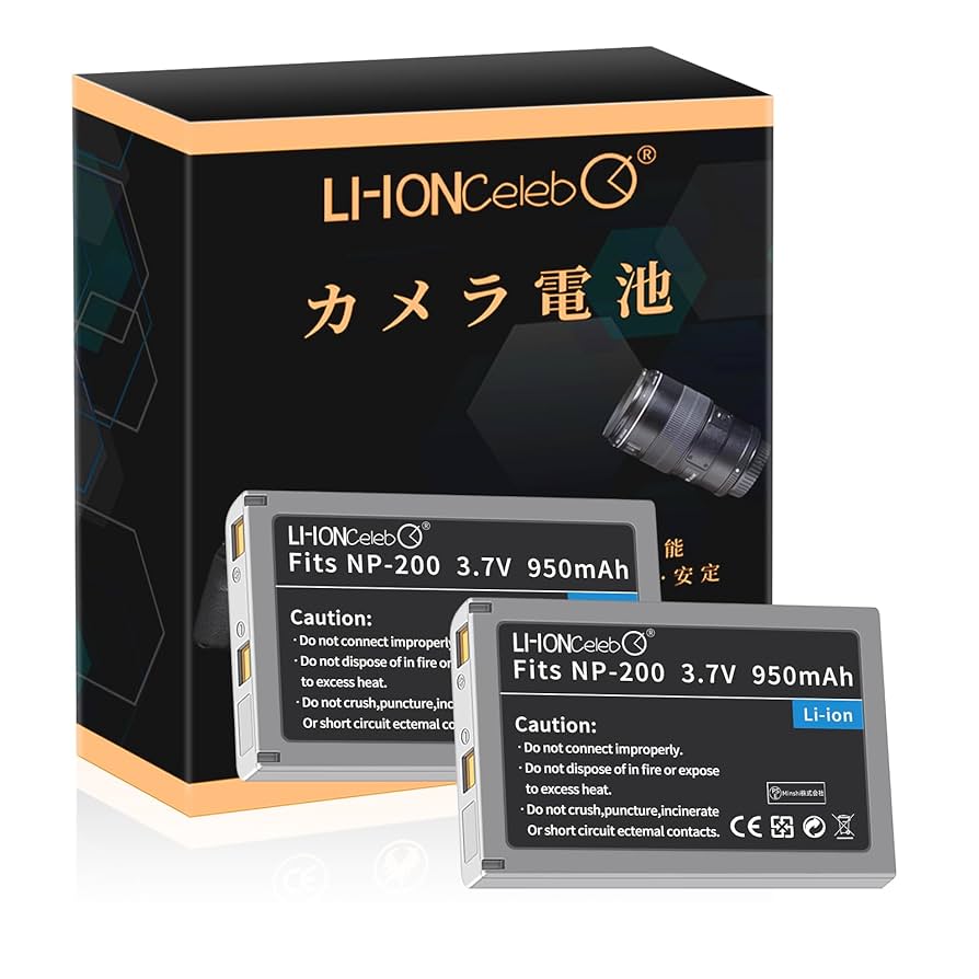 【超美品】MINOLTA DIMAGE Xt コンパクト デジカメ 新品バッテリ Amazon | Li-ion Celeb Minolta対応 NP-200 DiMAGE X Xg Xi Xt